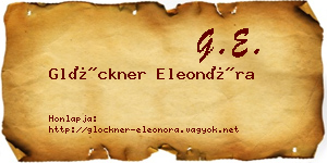 Glöckner Eleonóra névjegykártya