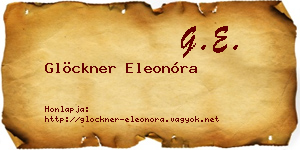 Glöckner Eleonóra névjegykártya